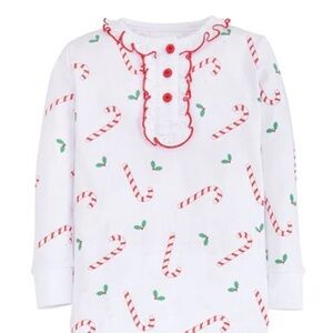 LITTLE ENGLISH CANNDY CANE AND GINGERBREAD PAJAMAS SET